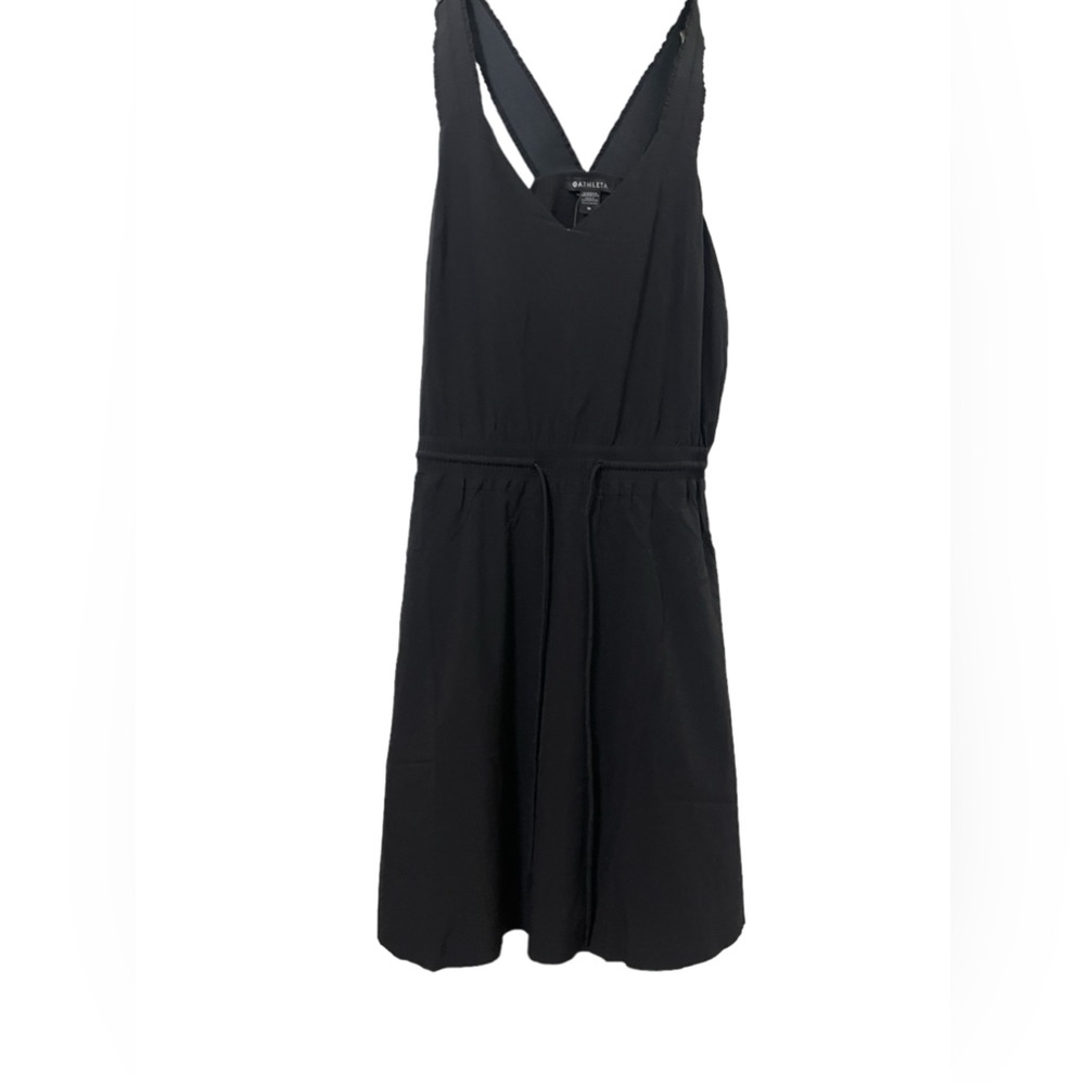 💜💜🌼NWOTAthleta Savannah Strap Mini Athletic Tie Waist Dress Black Size Medium